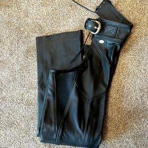 Authentic Harley-Davidson leather chaps. Barely used in excellent condition.